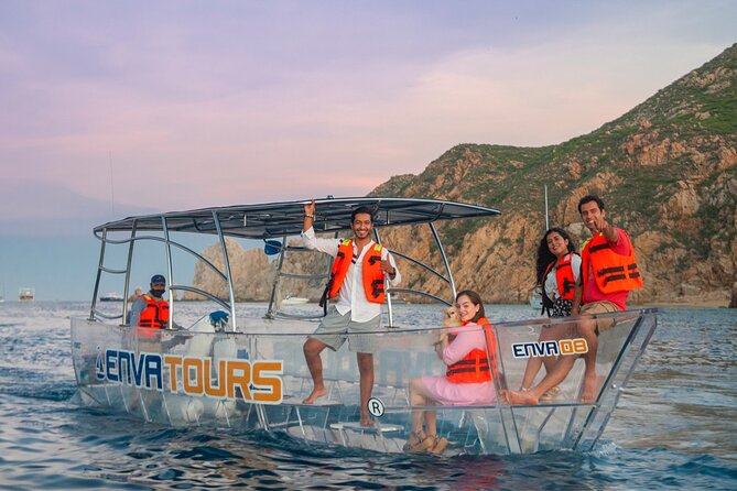 1 hour Private Navigation in Transparent Boat Arco de Los Cabos - Seeing El Arco through a transparent boat
