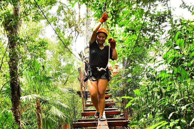 ATV Adventure, Interactive Bridges, Ziplines, Cenote and Lunch - Starting with ziplines and hanging bridges