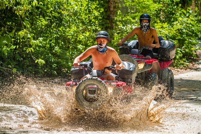 ATV to Jade Cavern, Mud Trails, Snorkel and Lunch with Open Bar - Riding the 90-minute mud trails