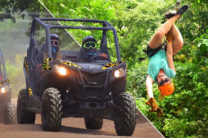 ATV, Ziplines & Cenote with Transportation - ATV riding through Mayan jungle trails