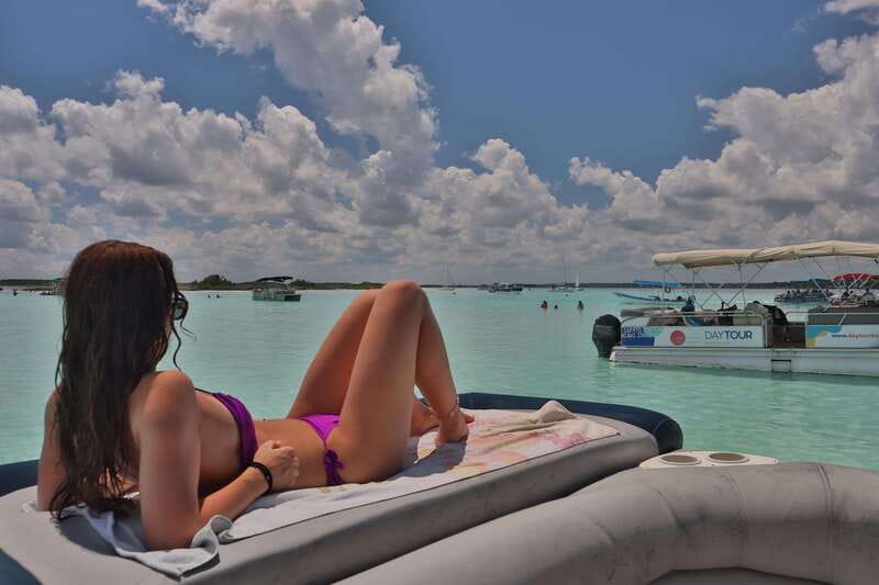 Bacalar: 3-hr Pontoon Boat Tour with Beach Club + Kayaks - Bird Island and the lagoon’s wildlife