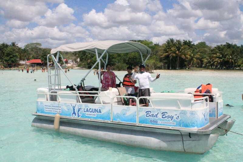 Bacalar: Lake of Seven Colors Pontoon Tour with Fruit - Bird Island and the wildlife stop