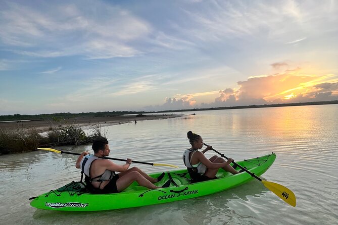 Bacalar Sunrise in Kayak - Reaching the Canal de los Piratas