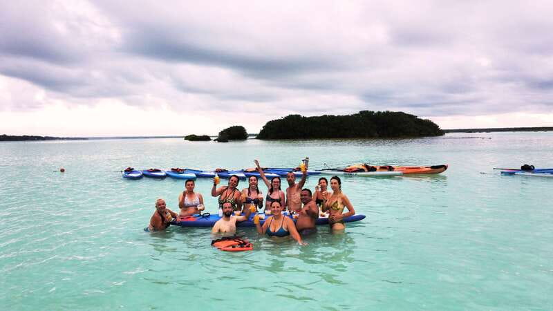Bacalar: Sunrise Paddleboard Tour with Floating Picnic - Cenote Esmeralda and the first light