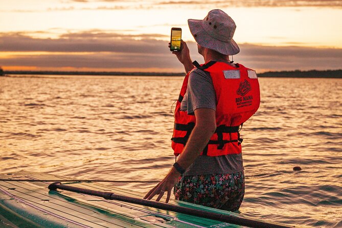 Bacalar Sunrise Stand Up Paddleboard Tour with Breakfast & Photos - The Pirates’ Channel at sunrise