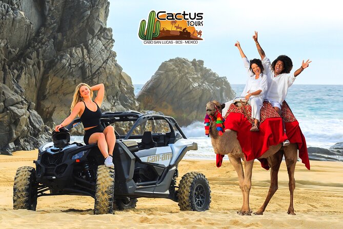 Beach CAN-AM SXS X3 and Camel Ride in Cabo - The ride to Cactus Park and the opening briefing