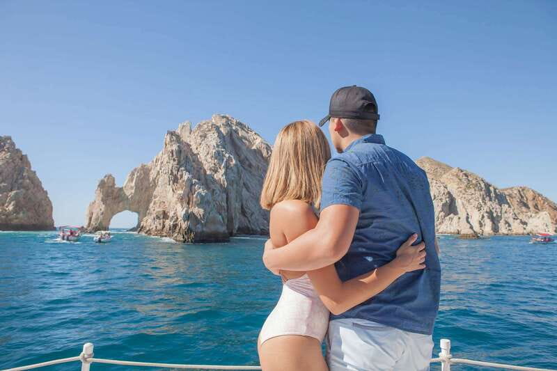 Cabo Catamaran Snorkel: Arch & Santa Maria, Open Bar, Snacks - A catamaran ride with drinks, snacks, and music