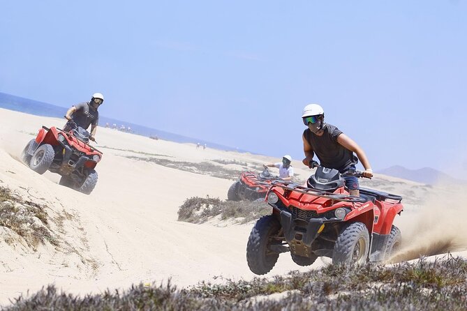 Cabo’s Best ATV Tour – Desert, Beach Ride & Tequila Tasting - Riding across desert tracks and dry riverbeds