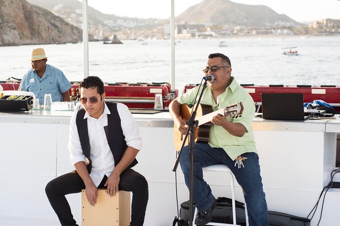 Cabo Sunset Dinner Cruise with Live Music & Open Bar on Cabo Wave - Meeting at the CaboMarina terminal