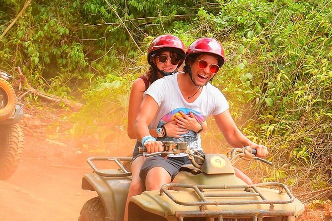 Cancun ATV Jungle Adventure, Ziplines, Cenote and Tequila Tasting - Three ziplines above the trees