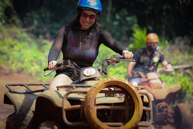 Cancun Best ATV Tour, Ziplines and Cenote Swim with Lunch - Zip lines above the trees