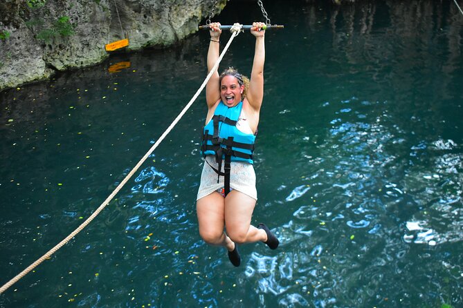Cancun Best ATV Tour, Ziplines and Cenote Swim with Lunch - Riding the ATV through La Ruta de los Cenotes