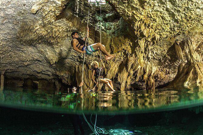 Cancun Cenote Tour: Snorkeling, Rappelling and Ziplining - Three ziplines and a wet finish