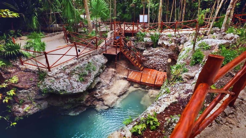Cancún: Cenotes Adventure with Tequila Tasting & Mayan Snack - First stop: 90 minutes along the Ruta de los Cenotes