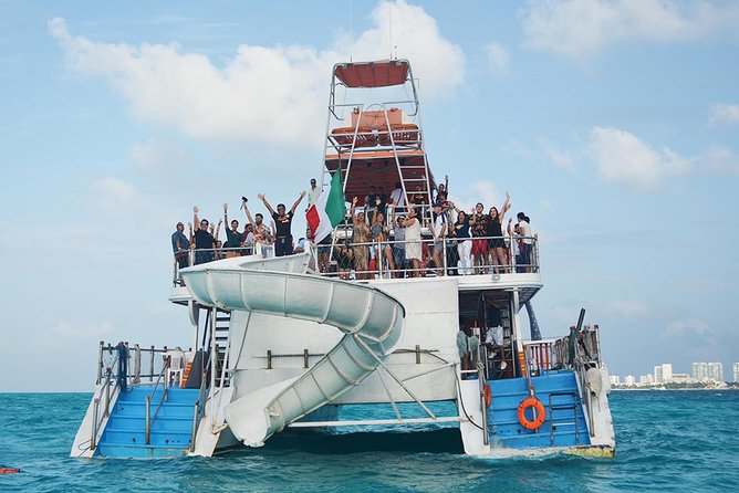 Cancun Dancer Cruise to Isla Mujeres with Snorkeling and Lunch - El Meco: snorkeling, salsa, or a slide