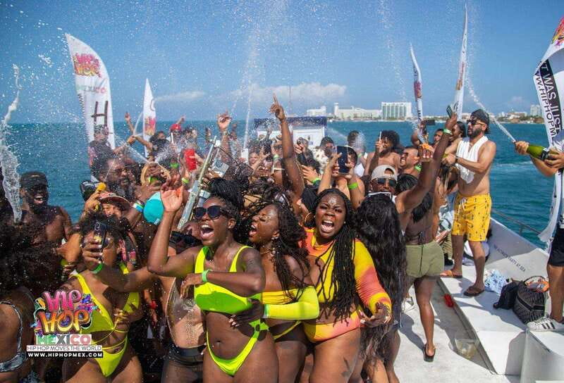 Cancun: Hip Hop Sessions Party Boat Cruise - Champagne showers, photos, and the party atmosphere