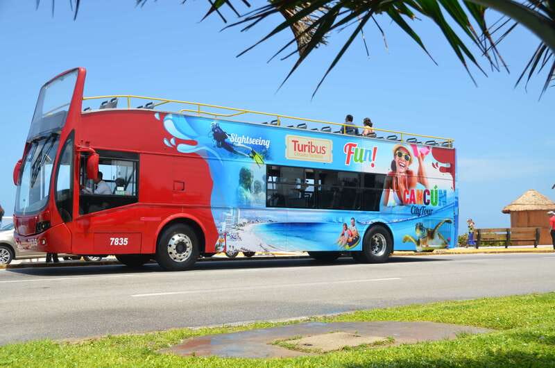 Cancun: Hop-On-Hop-Off Sightseeing Bus Tour - Hotel Zone route: beaches, malls, and the Cancun sign