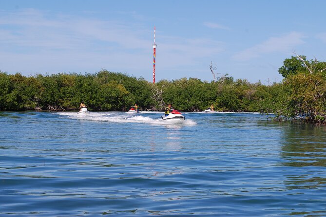 Cancun Jetski and Snorkel Adventure - The run to open Caribbean water