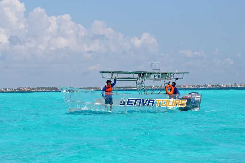 Cancún: Nichupté Lagoon Transparent Boat Tour with Drinks - What you may see through the hull