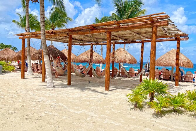Chankanab Park Admission +Open bar +Lunch included +Snorkeling - Beach chairs, hammocks, and the dry-land park