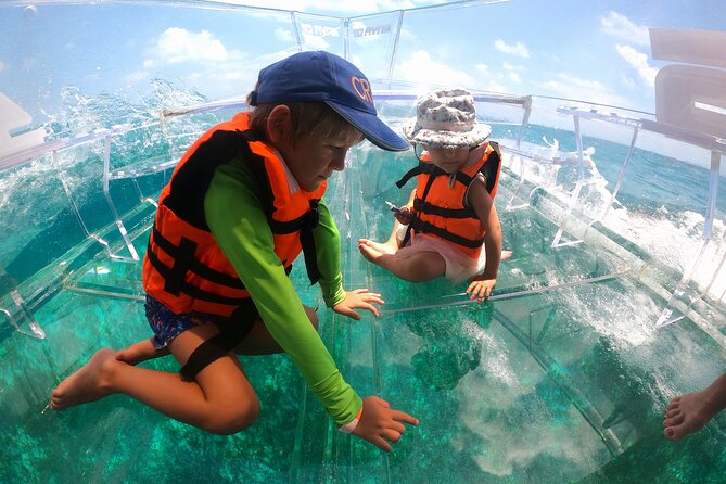 Clearboat: Glass-bottom boat ride to the Caribean Sea - Isla Mujeres and the reef near the island