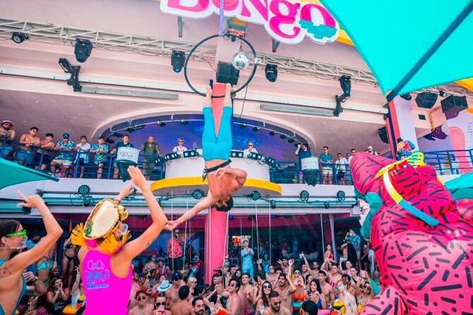 Coco Bongo Beach Club Cancun - Beach, pool, foam, and aerial performances