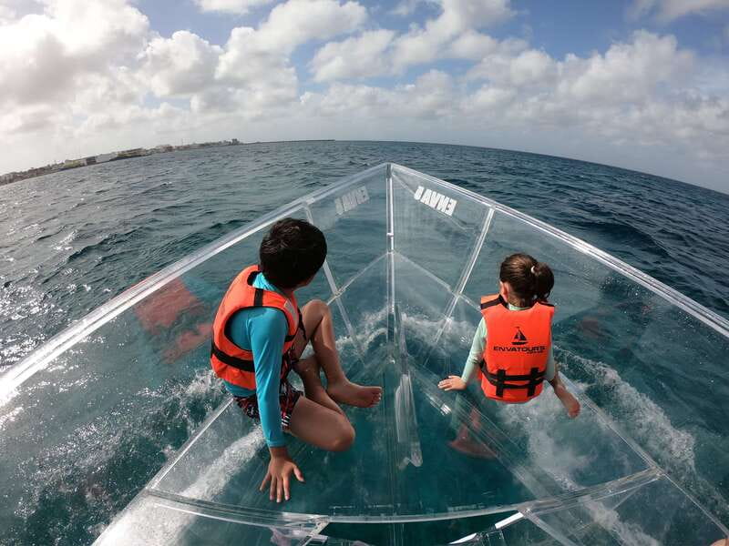Cozumel: Clear Boat Ride and Snorkeling Trip - A clear boat gives Cozumel a different view