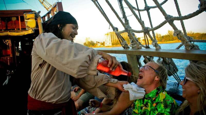 Cozumel: Pirate Ship Cruise with Open Bar, Dinner, and Show - Sword fights, games, and audience participation