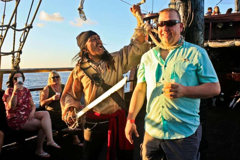 Cozumel: Pirate Ship Cruise with Open Bar, Dinner, and Show - Weather and comfort at sea