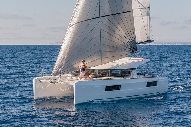 Deluxe Private Boats - 40 ft Catamaran - Leaving Marina Asipona for the Cozumel coast