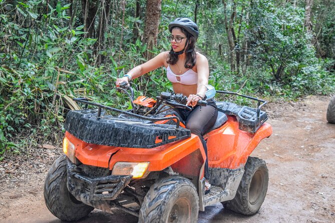 Drive an Atv shared, swim in a Cenote and ziplines in the Cancun - Ziplines built for first-timers