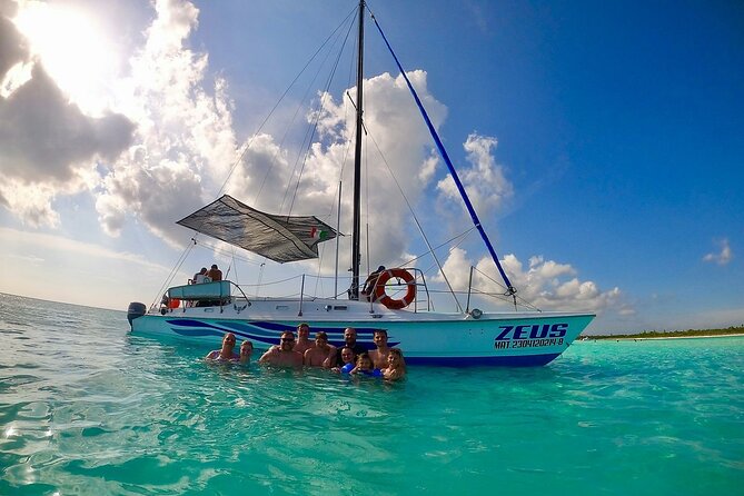 El Cielo Cozumel Snorkeling trip by Catamaran - Drinks, ceviche, and the beach break