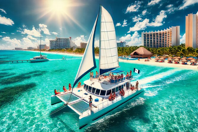 Exciting Catamaran Tour to Isla Mujeres, from Cancún! - Boarding the catamaran and settling in