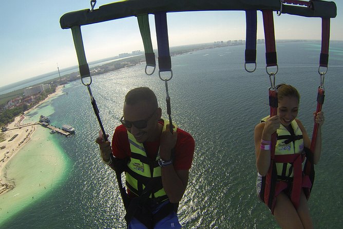 Fly Above Cancun Bay: Parasailing Experience - From Playa Tortugas to the open bay