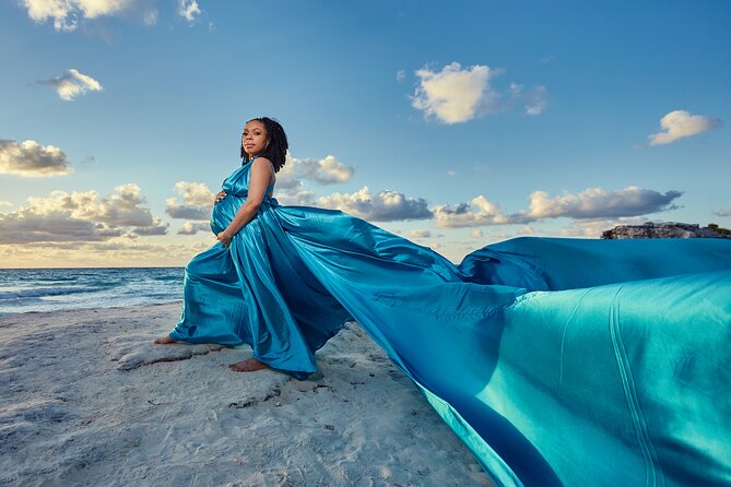 Flying dress photoshoot cancun - Playa Delfines and the value of changing scenery