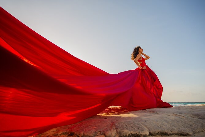 Flying dress photoshoot cancun - Timing, transport, and cancellation details