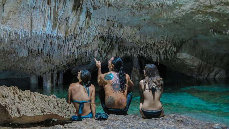 From Riviera Maya: 3 Cenotes Adventure Tour with Lunch - Taak Bi Ha: a cooler, darker change of mood