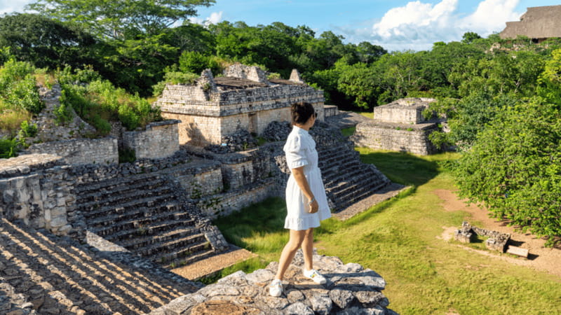 From Riviera Maya: Ek Balam & Cenote Tour w/ Lunch & Pickup - Climbing the Acropolis at Ek Balam