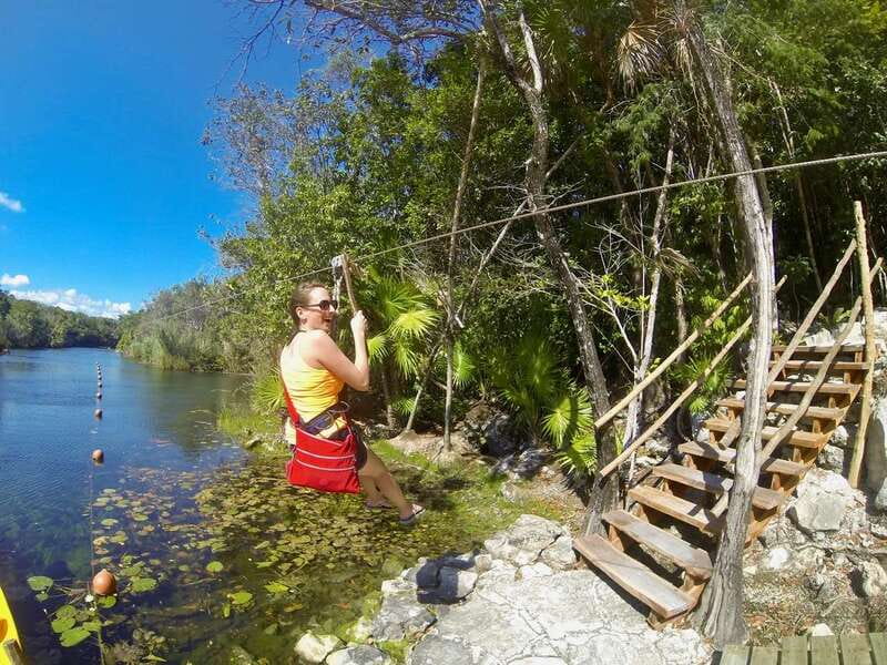 From Tulum: Four-Cenote Adventure - Naval Cenote: your first freshwater plunge