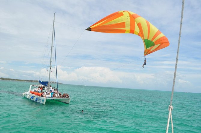 Full-Day Luxurious Catamaran Adventure - Cancún to Isla Mujeres - Sailing the Caribbean on a 45-foot catamaran