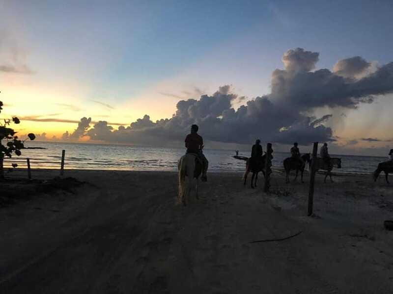 Group horseback ride on Holbox Island, Quintana Roo - Reaching the beach for the best views