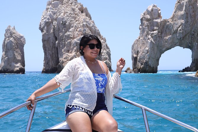 Group tour of the Cabo San Lucas Arch - The Beach Name Explanation