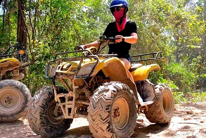 Half-day Adventure: Cenote + Ziplining + ATV Tour - Taking the ATV onto the jungle trails