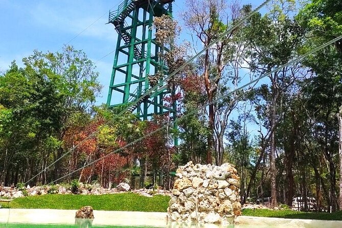 Half-day Adventure: Cenote + Ziplining + ATV Tour - Cooling off in the cenote