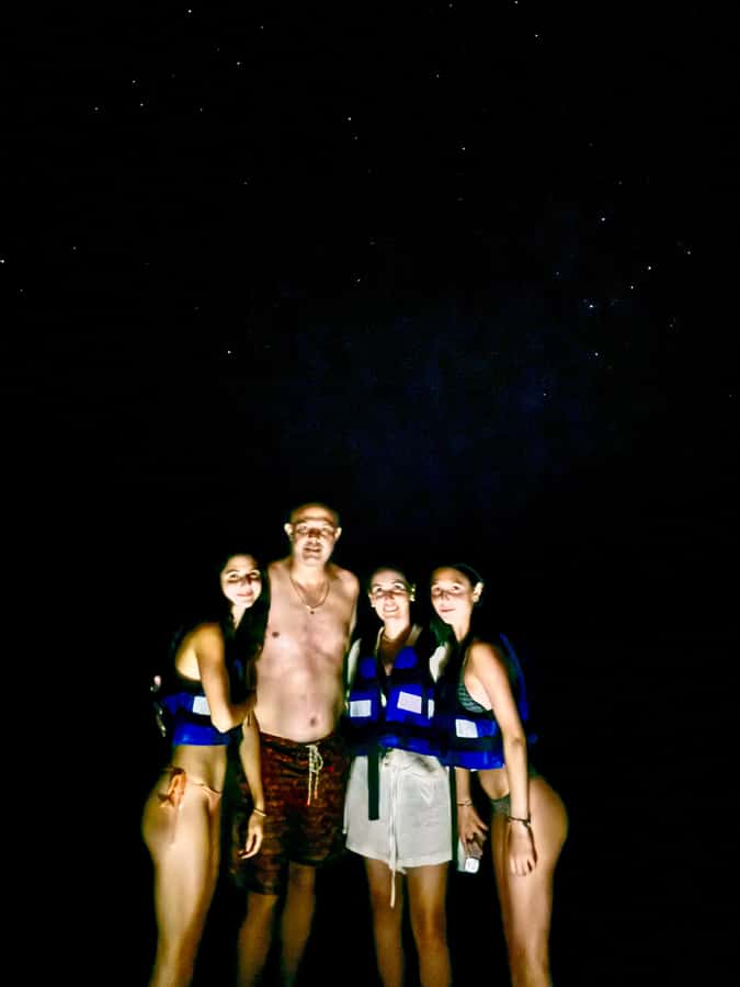 Holbox: Bioluminescence by Kayak and Stargazing. - Walking the sandbank at Punta Mosquito