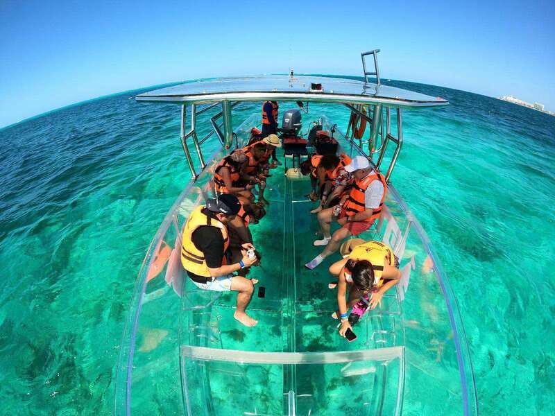 Isla Mujeres: Excursion Crystal Boat Tour at the Caribbean - From Marina Bartolomé to Cadenita Reef