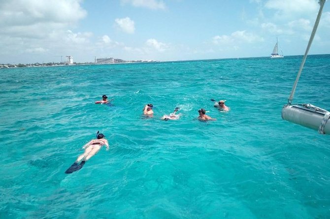 Isla Mujeres Premium Catamaran Tour with transportation from Playa del Carmen - Snorkeling: included, but do not expect a long session
