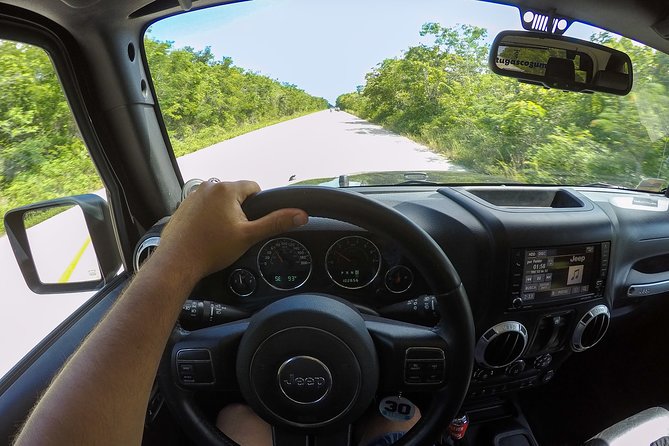 Jeep Exploration & All Inclusive Tortugas Beach Break (Private) - Taking the wheel around Cozumel