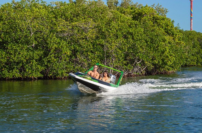 Jungle Tour adventure Cancun Speed Boat Through Mangrove - Mangrove channels and lagoon scenery