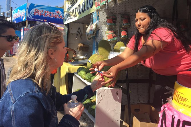 La Bufadora Tour in Baja California - Reaching La Bufadora through the market